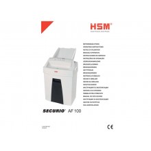 Distruggidocumenti uso frequente per alti volumi HSM SECURIO AF100 P-4 25 L taglio frammenti 4x25 mm bianco 2063111