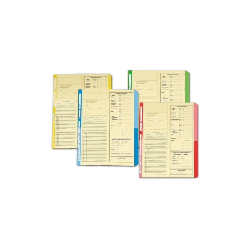 Cartelline a 2 lembi 4Pro dichiarazione dei redditi A4 cellulosa 225 g/m² dorso 2 cm verde conf. da 50 pezzi - 4175 03