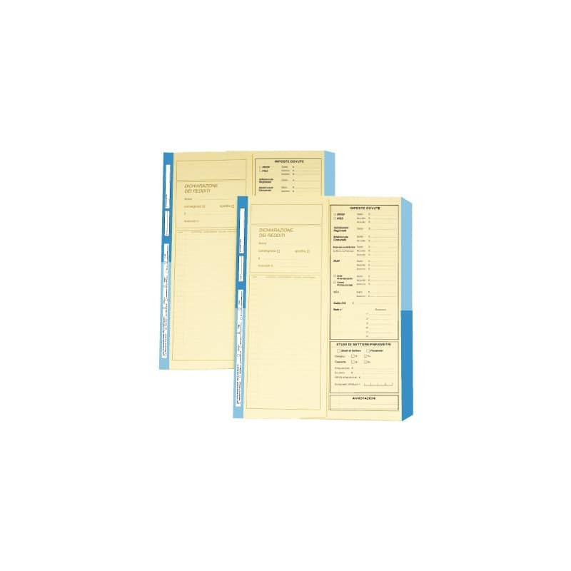 Cartelline a 2 lembi 4Pro dichiarazione dei redditi A4 cellulosa 225 g/m² dorso 2 cm bluconf. da 50 pezzi - 4175 01