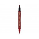 Marcatore permanente doppia punta Pentel Twin Tip tratti F-M rosso N75W-BE (Conf.12)