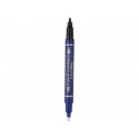 Marcatore permanente doppia punta Pentel Twin Tip tratti F-M blu N75W-CE (Conf.12)