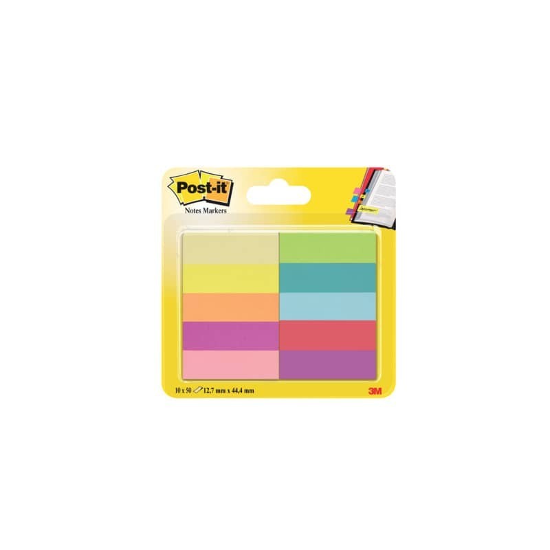 Segnapagina removibili in carta Post-it® Notes Markers assortiti 10 blocchetti da 50 fogli - 670-10AB-EU