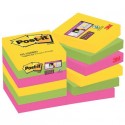 Foglietti riposizionabili Post-it® Super Sticky Carnival 47,6x47,6 mm conf. 12 blocc. da 90 ff - 622-12SS-CAR