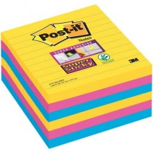 Foglietti Post-it® Super Sticky Notes Carnival a righe assortiti conf. 6 blocchetti da 90 ff - 675-SS6CAR-EU