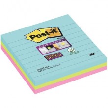 Foglietti riposizionabili Post-it® Super Sticky Cosmic a righe assortiti conf. 3 blocchetti da 70 ff - 675-3SS COS