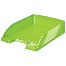 Vaschette portacorrispondenza Leitz WOW in polistirolo A4 verde lime metallizzato - 52263054 (Conf.5)