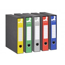 EC - Registratore commerciale con custodia Q-Connect 23x30 cm dorso 5 cm giallo - 0201990/QM.GI (Conf.6)