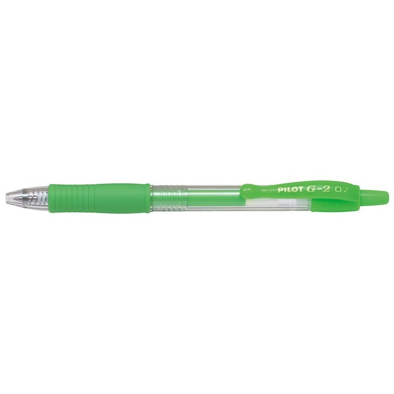 Penne gel a scatto Pilot G2 Neon punta media 0,7 mm verde 1384