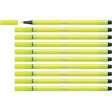 Pennarelli Stabilo Pen 68 1 mm  giallo fluo - 68/024 (Conf.10)