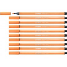 Pennarelli Stabilo Pen 68 1 mm  arancio fluo - 68/054 (Conf.10)