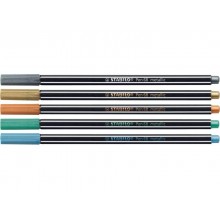 Pennarelli Stabilo Pen 68 metallic 1 mm  blu metallizzato - 68/841 (Conf.10)