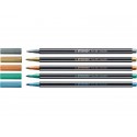 Pennarelli Stabilo Pen 68 metallic 1 mm  blu metallizzato - 68/841 (Conf.10)