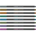 Pennarelli Stabilo Pen 68 metallic 1 mm  blu metallizzato - 68/841 (Conf.10)