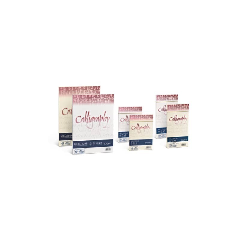Carta pergamena Favini Calligraphy Millerighe liscia fondo rigato 200 g/m² A4 avorio 02 50 fogli - A69Q324