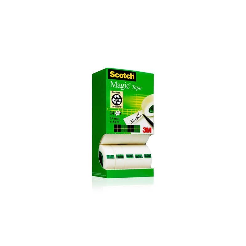 Nastro adesivo Scotch® Magic™ 810 19 mm x 33 m trasparente opaco Value Pack 12 rotoli +2 GRATIS - 8-1933R14TPR