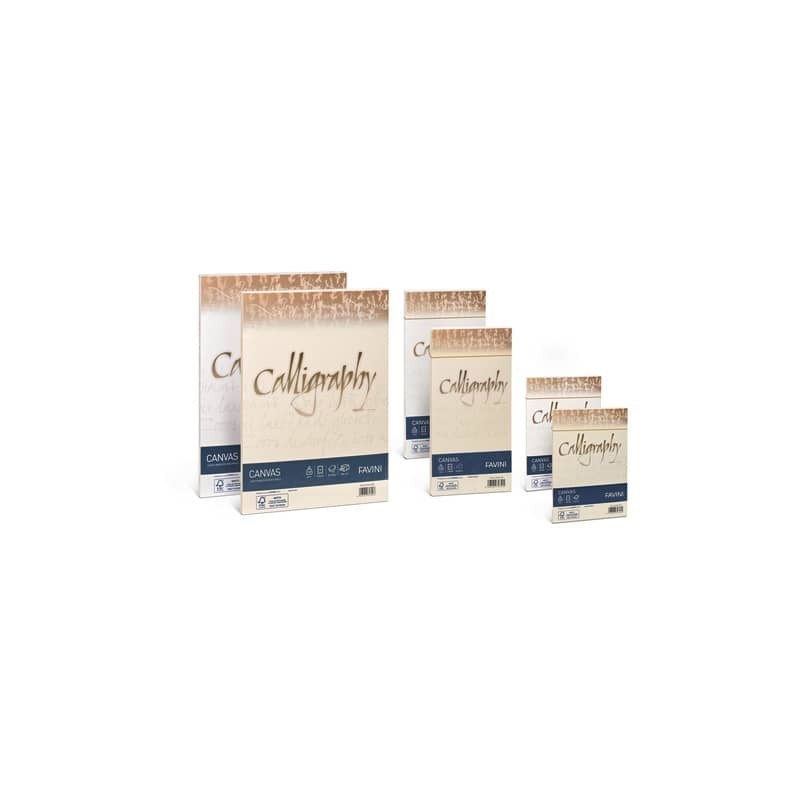 Carta canvas FAVINI Calligraphy per lettere ruvido su entrambi i lati 200 g/m² A4 bianco 01  50 fogli - A690314