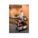 Carrello aperto X-tra™ Utility Cart Rubbermaid 3 ripiani 103.2 x 50.8 x 96 cm nero - 1814566