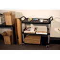 Carrello aperto X-tra™ Utility Cart Rubbermaid 3 ripiani 103.2 x 50.8 x 96 cm nero - 1814566