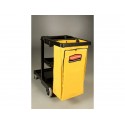 Carrello per pulizie Janitor Rubbermaid nero - ruote 2 fisse 2 mobili 116,8x55,2x97,5 cm - 1805985