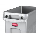 Contenitore rifiuti per differenziata Rubbermaid Slim Jim® con canali di ventilazione 87 L Grigio - FG354060GRAY