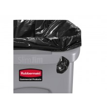 Contenitore rifiuti per differenziata Rubbermaid Slim Jim® con canali di ventilazione 87 L Grigio - FG354060GRAY