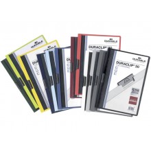Cartellina con clip Durable DURACLIP® A4 - dorso 3 mm - capacità 30 fogli nero - 220001