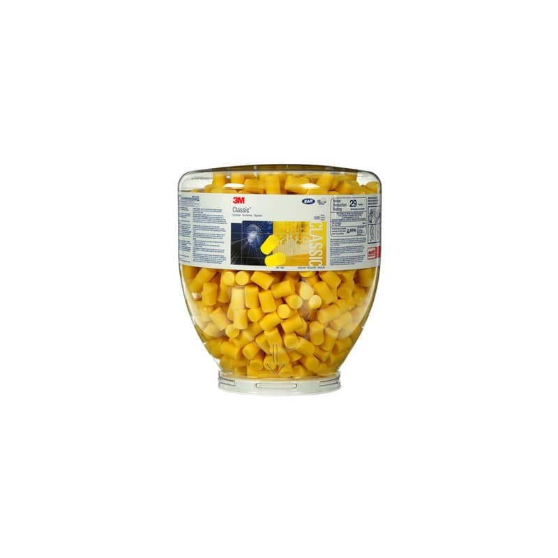 Inserti auricolari 3M affusolati E-A-R™ Classic giallo boccione da 500 paia - PD-01-001
