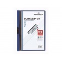 Cartellina con clip Durable DURACLIP® A4 - dorso 3 mm - capacità 30 fogli blu - 220007