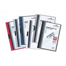 Cartellina con clip Durable DURACLIP® A4 - dorso 3 mm - capacità 30 fogli blu - 220007