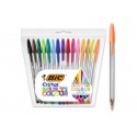 Penne a sfera con cappuccio BIC Cristal Large Multicolour 1,6 mm assortiti Conf. 15 pezzi - 964899