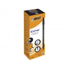 Penna a sfera con cappuccio BIC Cristal® Exact 0,7 mm nero 992603 (Conf.20)