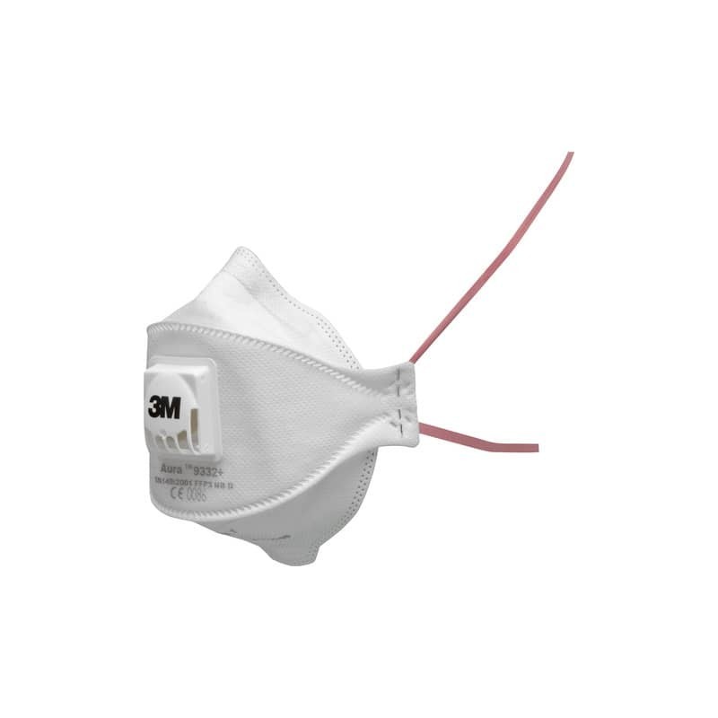 Respiratore monouso 3M Aura 9332+ 3M con filtro a bassa resistenza FFP3 Conf. 10 pezzi - 7100140880