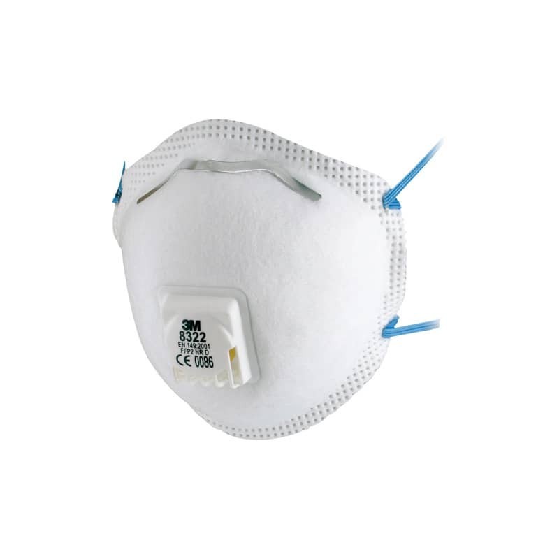 Respiratore monouso a conchiglia 3M 8300 Comfort FFP2 con valvola Conf. 10 pezzi - 8322