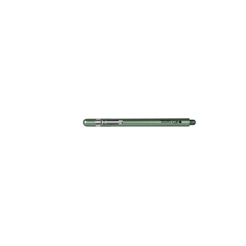 Penna a punta sintetica TRATTO Clip 0,8 mm verde F803804 (Conf.12)