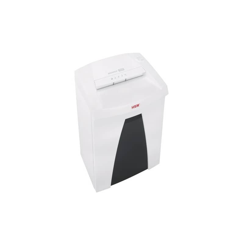 Distruggidocumenti uso moderato HSM SECURIO B22 - P-2 - 33 L - taglio a strisce 5,8 mm - bianco - 1831121