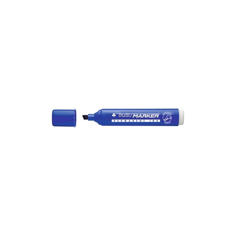 Marcatore permanente TRATTO Marker punta a scalpello 1-5 mm blu F840101 (Conf.12)