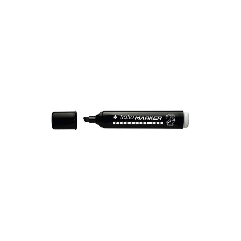 Marcatore permanente TRATTO Marker punta a scalpello 1-5 mm nero F840103 (Conf.12)