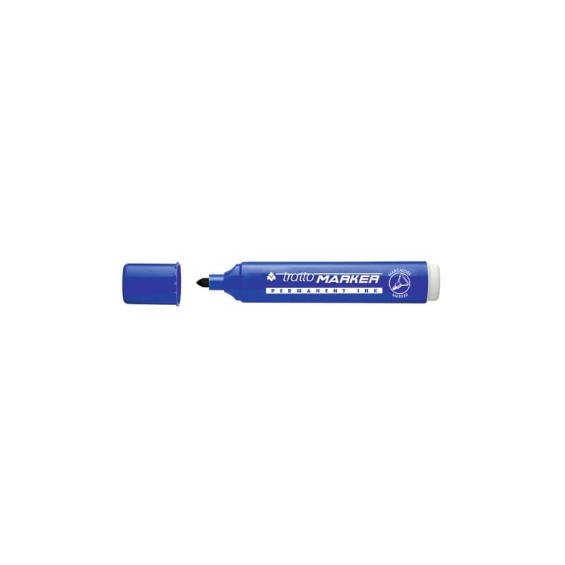 Marcatore permanente TRATTO Marker punta tonda 4,7 mm blu F841101 (Conf.12)