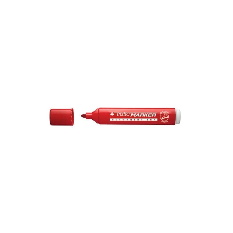Marcatore permanente TRATTO Marker punta tonda 4,7 mm rosso F841102 (Conf.12)