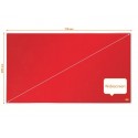 Pannello in feltro Nobo Widescreen Impression Pro 32" 710x400 mm rosso 1915419