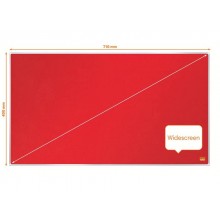 Pannello in feltro Nobo Widescreen Impression Pro 32" 710x400 mm rosso 1915419