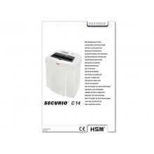 Distruggidocumenti uso moderato HSM SECURIO C14 - P-2 - 20 L - taglio a a strisce 3,9 mm - bianco - 2250111