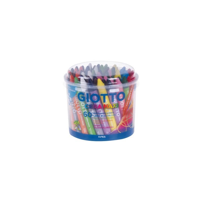Pastelli a cera GIOTTO Maxi assortiti  barattolo da 60 - F519200