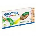 Matite colorate GIOTTO di Natura PEFC - legno da foreste sostenibili assortiti astuccio da 12 - F240600