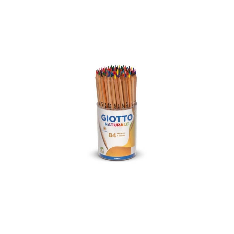 Matite colorate GIOTTO Naturale assortiti barattolo da 84 - F520200