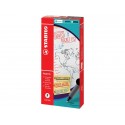 Penna roller a scatto Stabilo Palette tratto F 0,4 mm blu 268/41-01