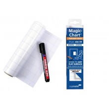 Pellicola elettrostatica da parete Legamaster Magic-Chart Flipchart 25 ff 20x30 cm quadretti bianco 7-159000-A4