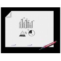 Pellicola elettrostatica per lavagna Legamaster Magic-Chart XL Flipchart 15 ff 90x120 cm quadretti bianco L-1590 54