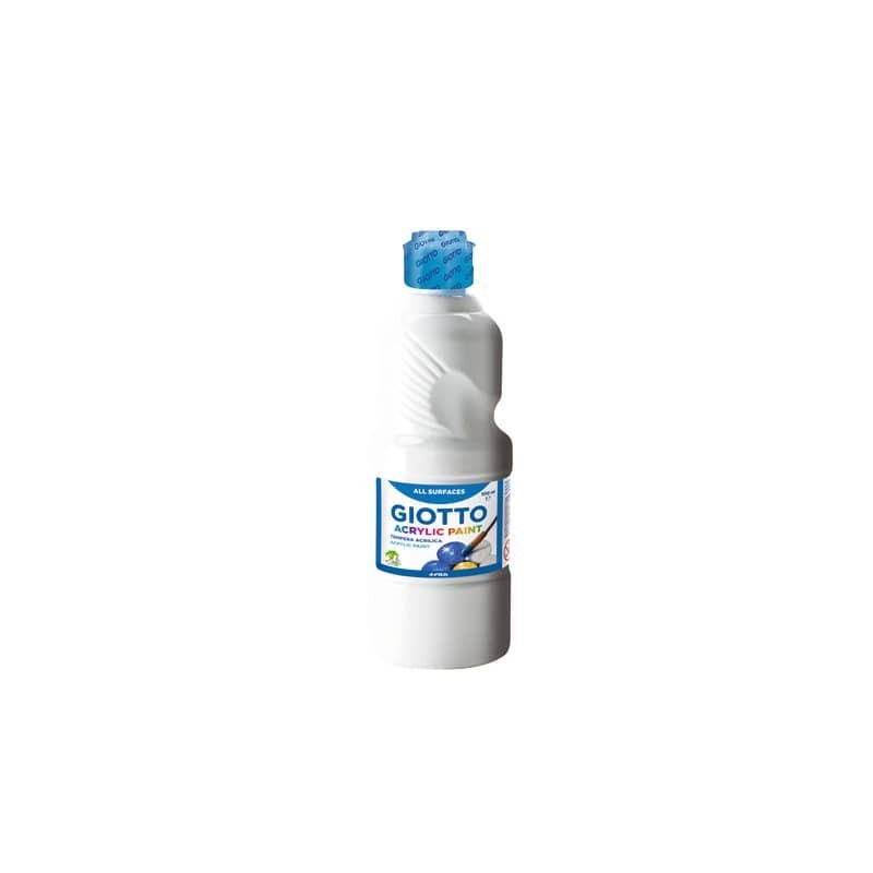 Tempera a base acrilica GIOTTO Acrylic Paint flacone 500 ml bianco F53370100
