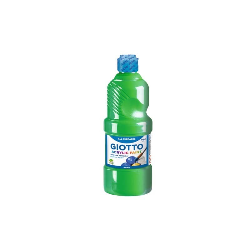 Tempera a base acrilica GIOTTO Acrylic Paint flacone 500 ml verde F53371200